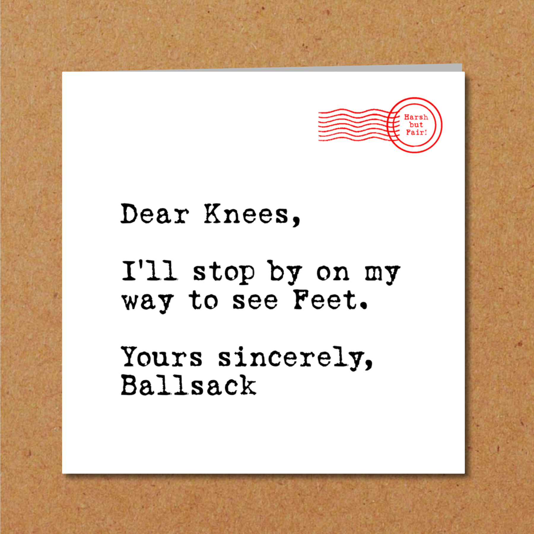 humor birthday card male saggy balls