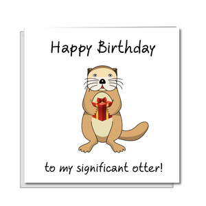 significant otter birthday card