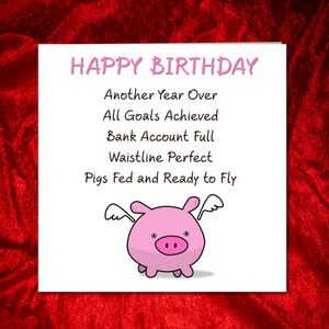 funny birthday card 30th 40th 50th female