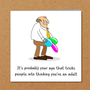 Funny 30th 40th 50th Birthday Card - Amusing Humorous Rude Cheeky - thirtieth fortieth fiftieth  old aged