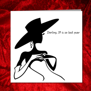 Funny 40th Birthday Card for girl friend, wife, sister, female, bestie, Mum, Aunty - humorous amusing -fashion glam - fortieth forty