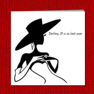 Funny 40th Birthday Card for girl friend, wife, sister, female, bestie, Mum, Aunty - humorous amusing -fashion glam - fortieth forty