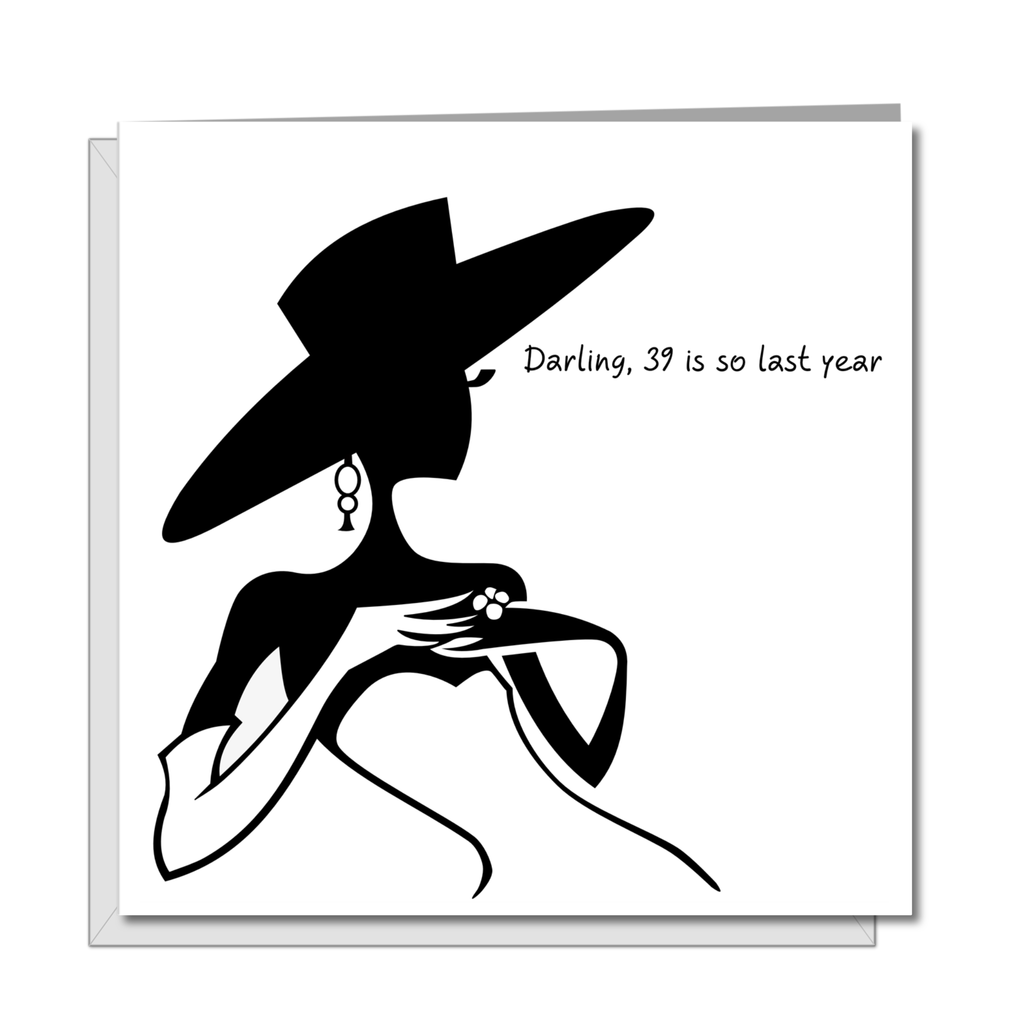 Funny 40th Birthday Card for girl friend, wife, sister, female, bestie, Mum, Aunty - humorous amusing -fashion glam - fortieth forty