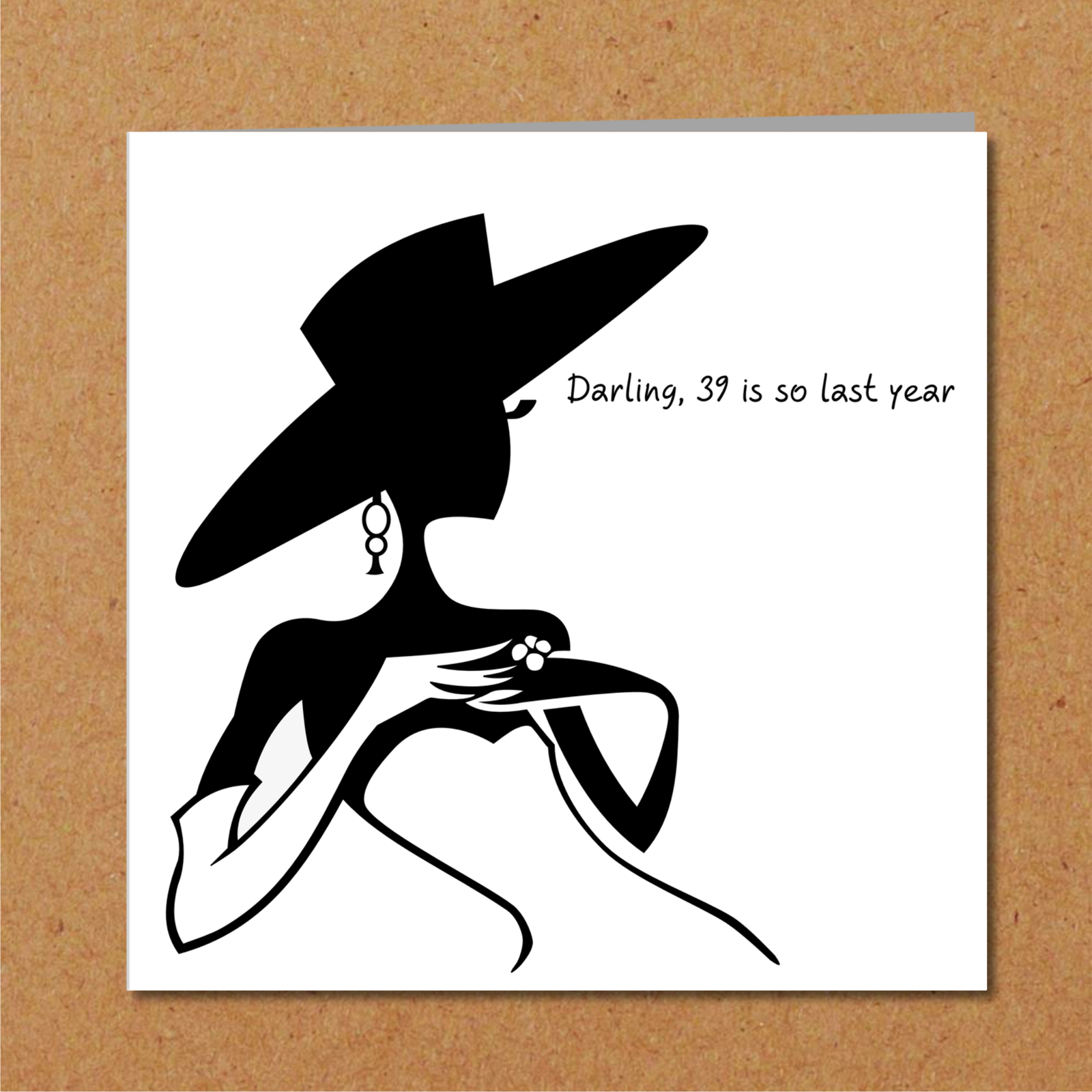 Funny 40th Birthday Card for girl friend, wife, sister, female, bestie, Mum, Aunty - humorous amusing -fashion glam - fortieth forty