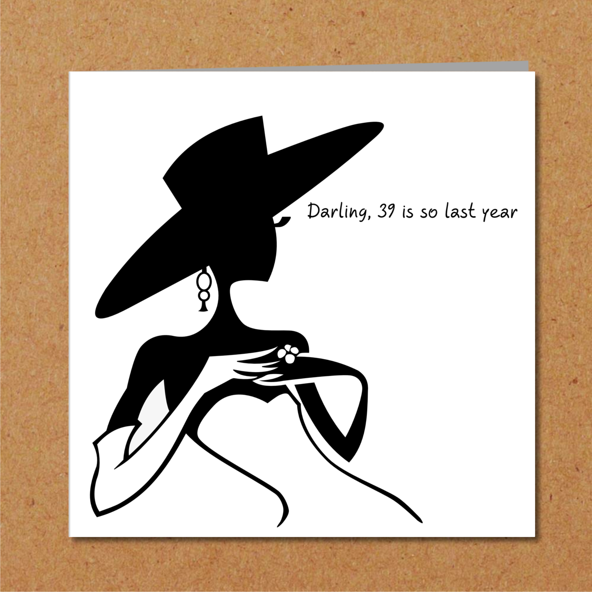 Funny 40th Birthday Card for girl friend, wife, sister, female, bestie, Mum, Aunty - humorous amusing -fashion glam - fortieth forty