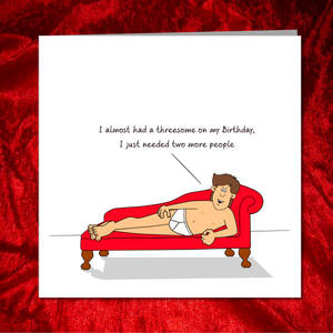 Funny Birthday Card for husband, boyfriend, male friend, men, uncle - humorous amusing - 20th 30th 40th 50th Birthday Card sexy naughty rude