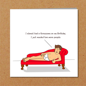 Funny Birthday Card for husband, boyfriend, male friend, men, uncle - humorous amusing - 20th 30th 40th 50th Birthday Card sexy naughty rude