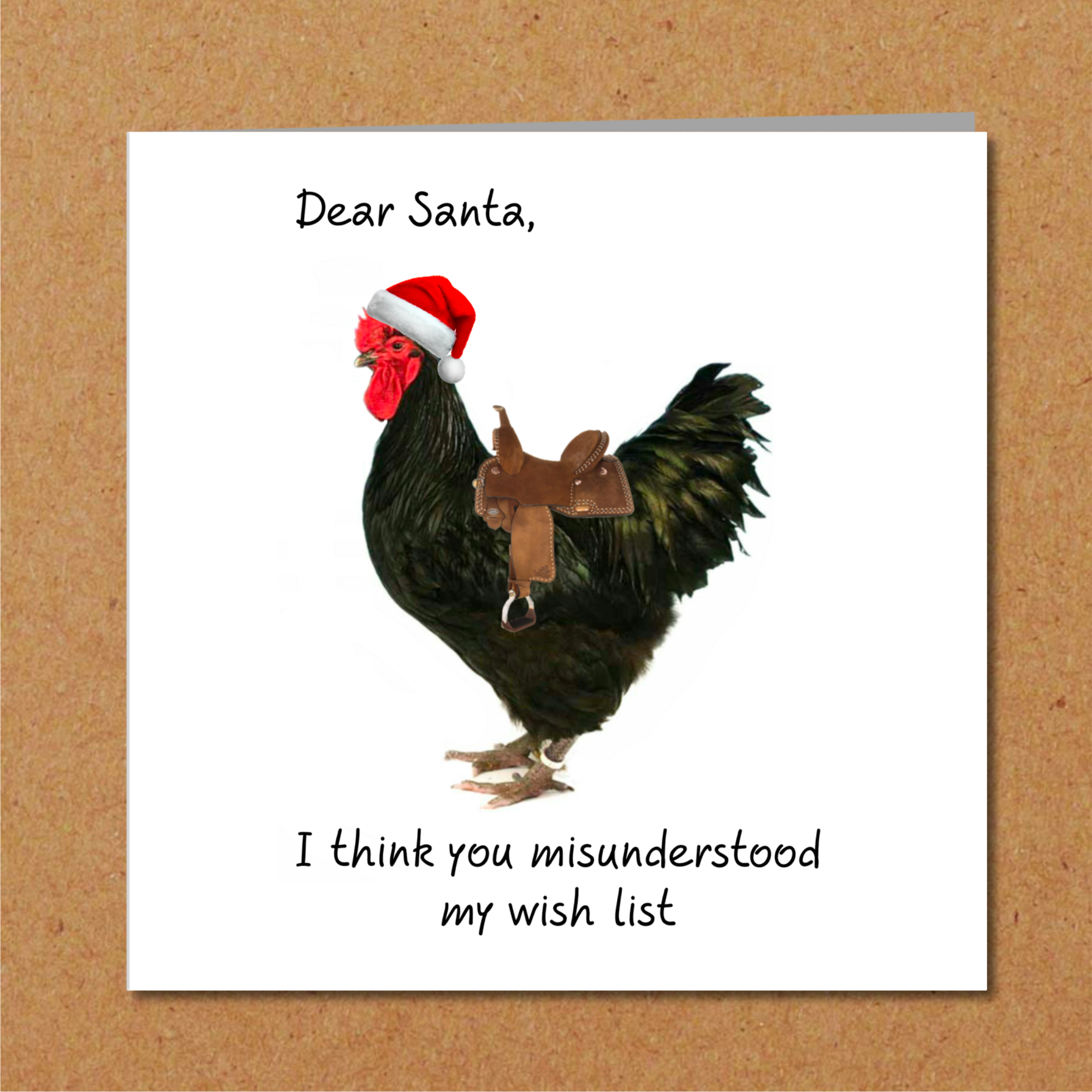 Naughty Christmas Card for girl friend - sexy, risque and rude Santa - funny adult lewd fun