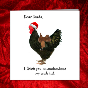 Naughty Christmas Card for girl friend - sexy, risque and rude Santa - funny adult lewd fun