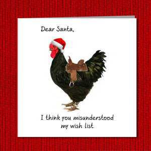 Naughty Christmas Card for girl friend - sexy, risque and rude Santa - funny adult lewd fun
