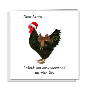 Naughty Christmas Card for girl friend - sexy, risque and rude Santa - funny adult lewd fun
