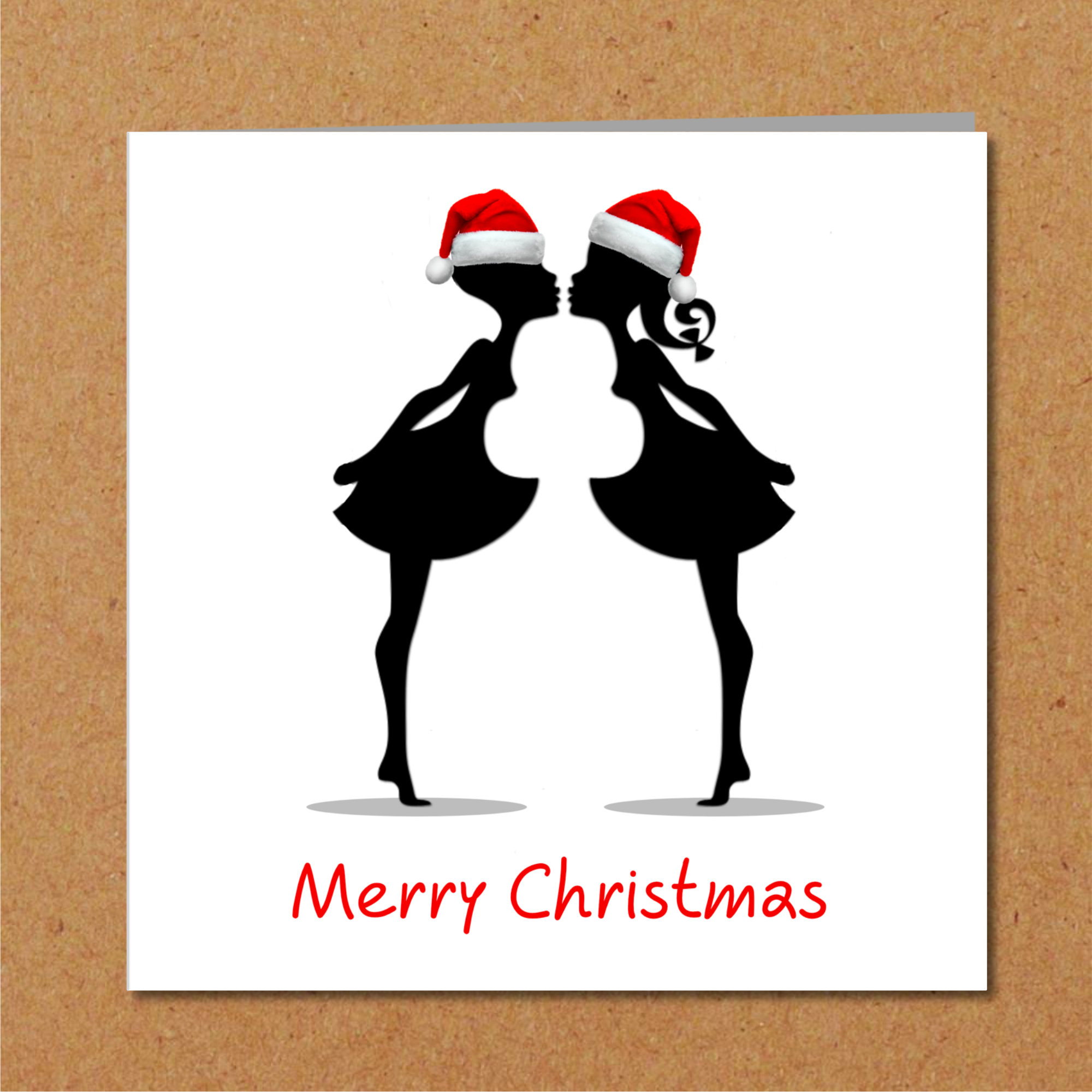 Lesbian Christmas Day for female partner - same sex -  love friendship - LGBT Lesbian Gay