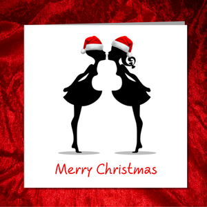 Lesbian Christmas Day for female partner - same sex -  love friendship - LGBT Lesbian Gay