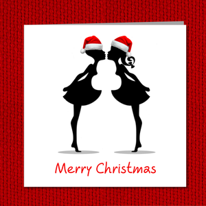 Lesbian Christmas Day for female partner - same sex -  love friendship - LGBT Lesbian Gay