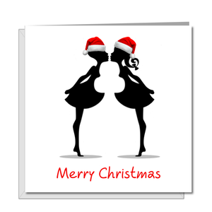 Lesbian Christmas Day for female partner - same sex -  love friendship - LGBT Lesbian Gay