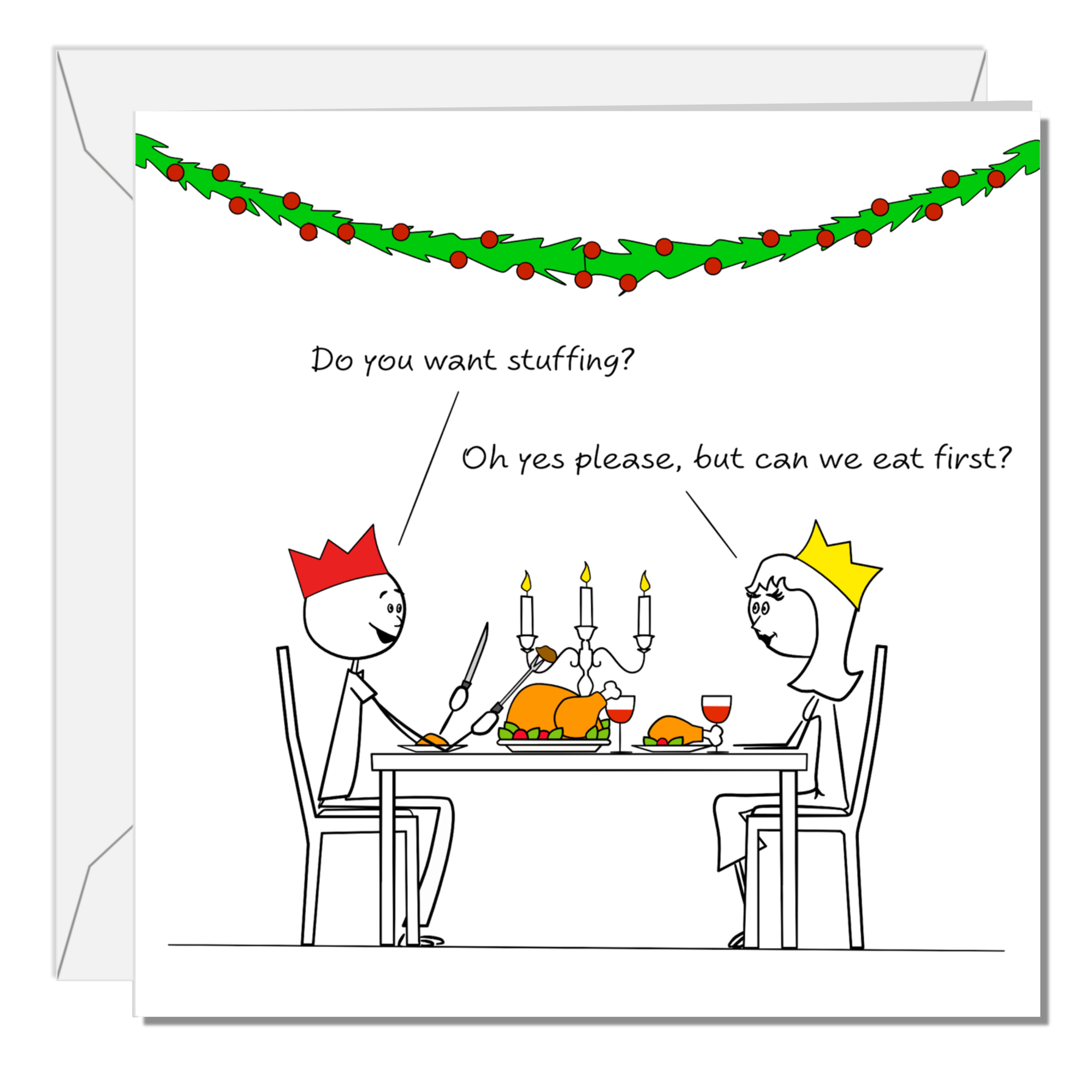 Naughty Christmas Card for Boyfriend Husband Partner - Funny Sexy Cheeky Rude - Adult Humour