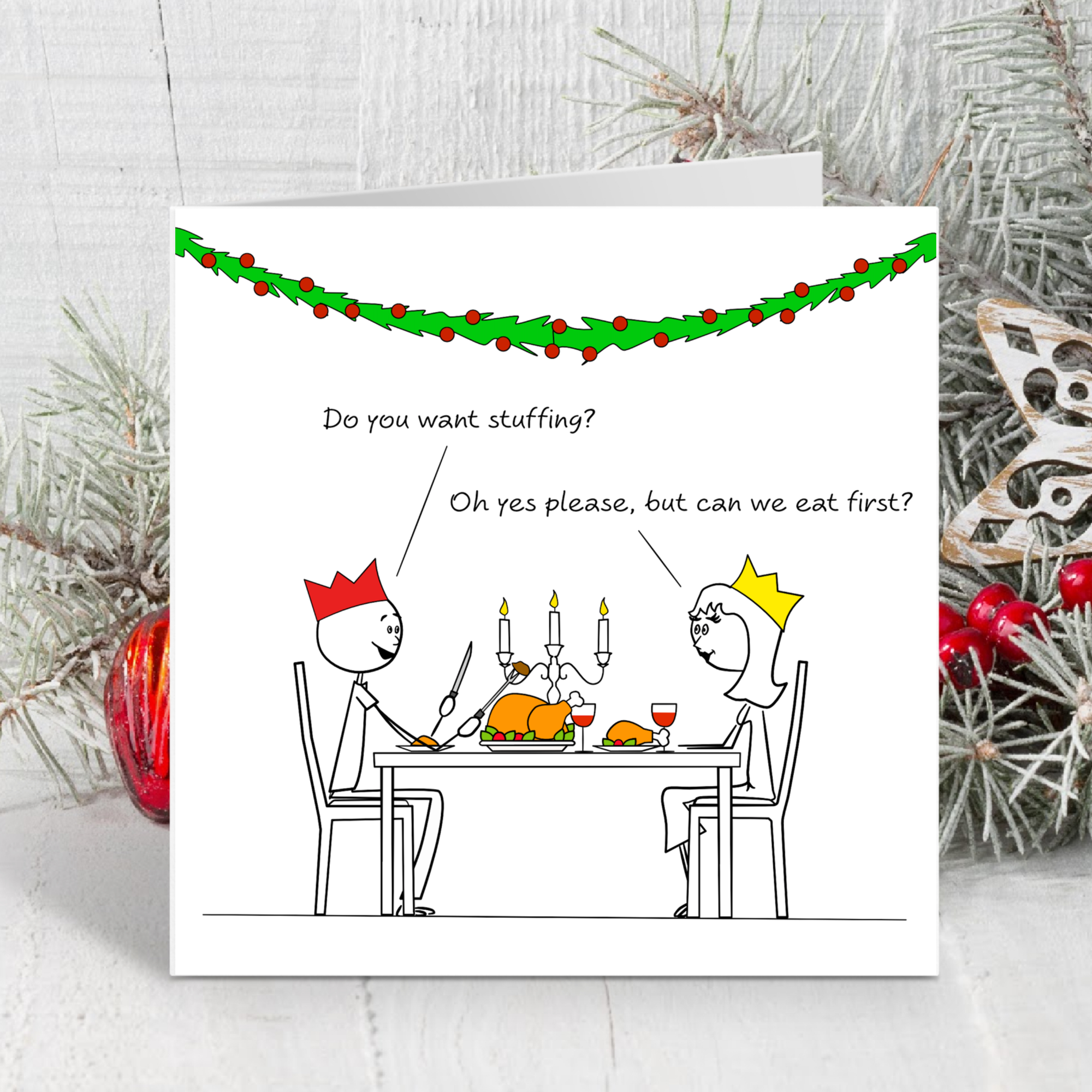 Naughty Christmas Card for Boyfriend Husband Partner - Funny Sexy Cheeky Rude - Adult Humour