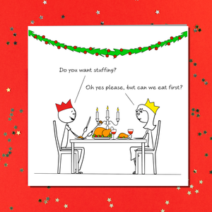 Naughty Christmas Card for Boyfriend Husband Partner - Funny Sexy Cheeky Rude - Adult Humour