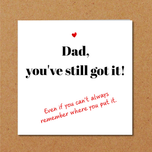 humorous fathers day card son daughter