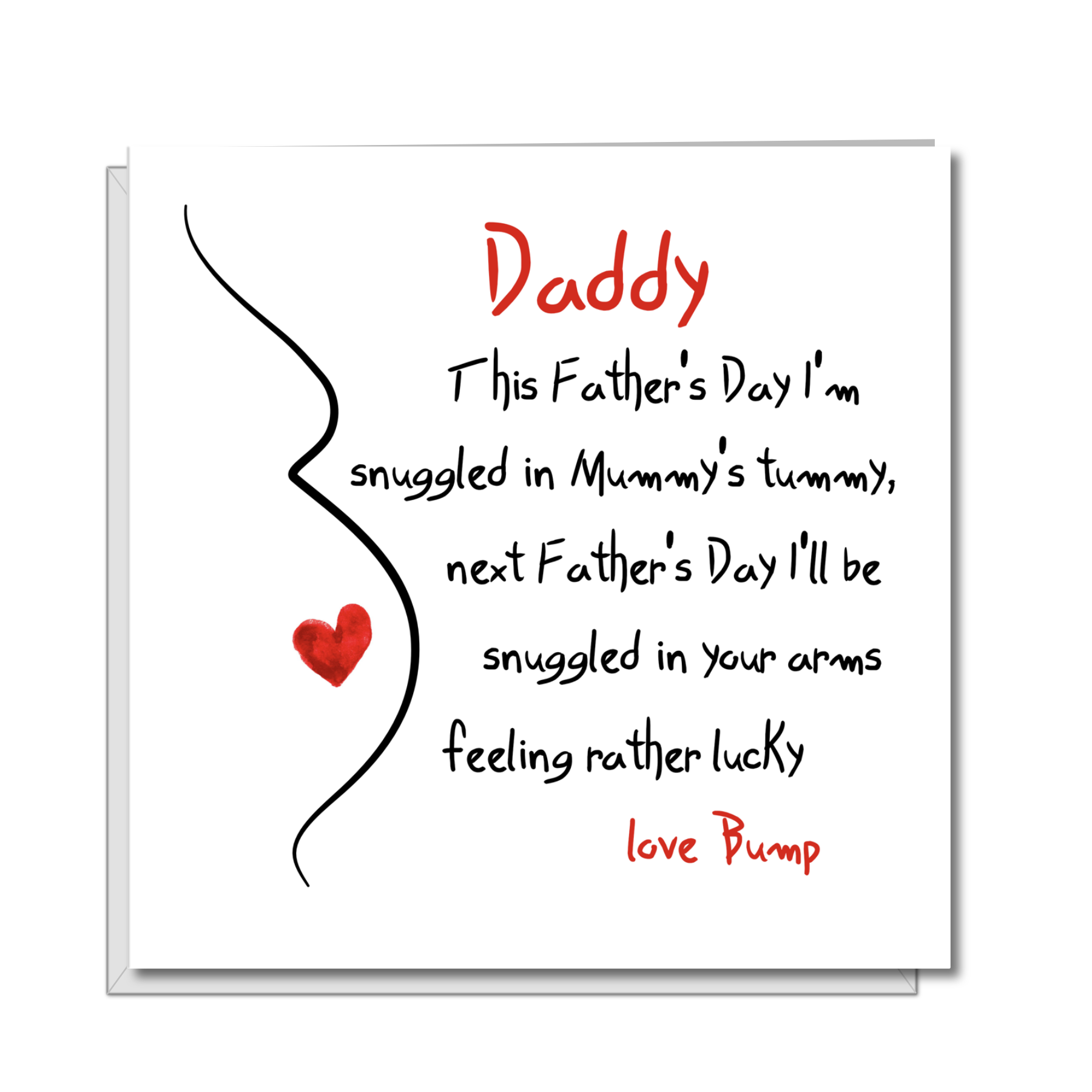 Father's Day Card for new Dad/ partner from bump / unborn baby