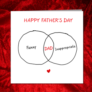 Funny Fathers Day Card from daughter/son - funny inappropriate Dad/Daddy -  fun, humorous, amusing, joke, comic, embarrassing - handmade