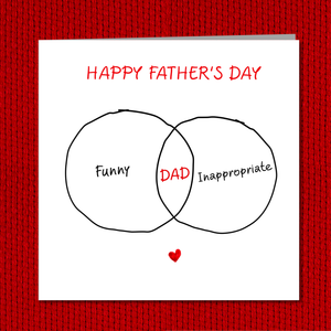 Funny Fathers Day Card from daughter/son - funny inappropriate Dad/Daddy -  fun, humorous, amusing, joke, comic, embarrassing - handmade