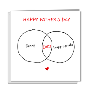 Funny Fathers Day Card from daughter/son - funny inappropriate Dad/Daddy -  fun, humorous, amusing, joke, comic, embarrassing - handmade
