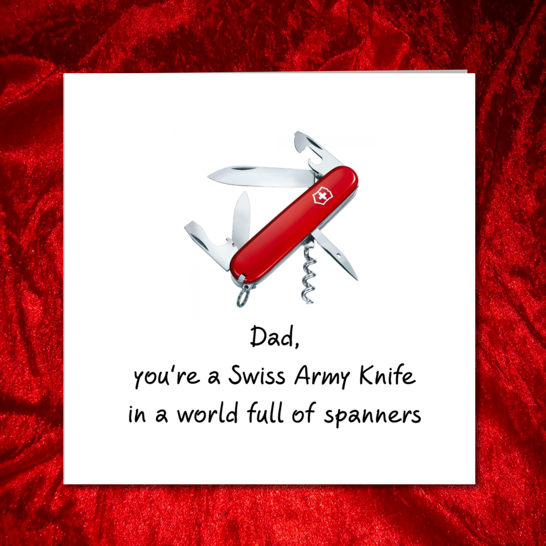 1pc Funny Measure Tools Father's Day Card, Hilarious Fathers Day Card