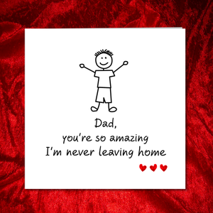humorous fathers day card son