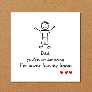 funny fathers day card son