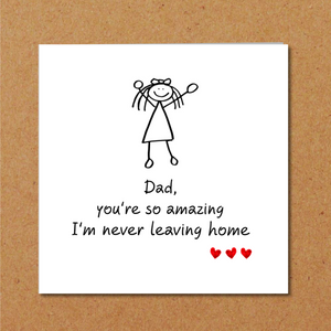 funny fathers day card daughter