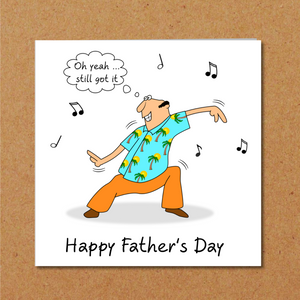 funny fathers day card dad dancing