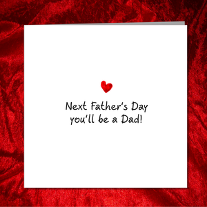 Father's Day Card to new Dad, Dad-to-be, future father, Daddy from pregnant wife, expecting, mum-to-be,
