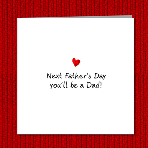 Father's Day Card to new Dad, Dad-to-be, future father, Daddy from pregnant wife, expecting, mum-to-be,