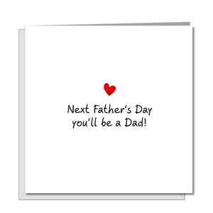 Father's Day Card to new Dad, Dad-to-be, future father, Daddy from pregnant wife, expecting, mum-to-be,