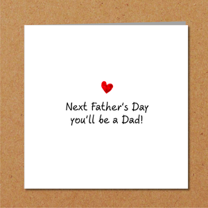 Father's Day Card to new Dad, Dad-to-be, future father, Daddy from pregnant wife, expecting, mum-to-be,