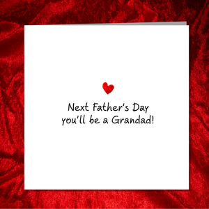 Father's Day Card to new Dad /Grandad / Grandpa - expecting pregnant baby - from daughter son