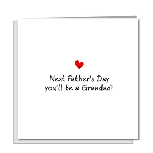 Father's Day Card to new Dad /Grandad / Grandpa - expecting pregnant baby - from daughter son