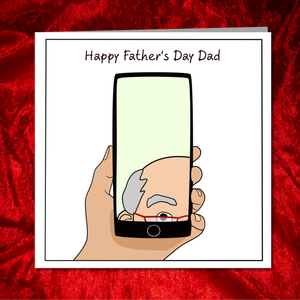 Funny Father's Day Card - Zoom Facetime Phone Call - Amusing Humour - Best Dad - Remote