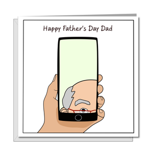 Funny Father's Day Card - Zoom Facetime Phone Call - Amusing Humour - Best Dad - Remote