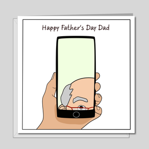 Funny Father's Day Card - Zoom Facetime Phone Call - Amusing Humour - Best Dad - Remote