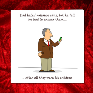 Funny Father's Day Card / Dad Birthday Card - best Dad kids son daughter - humorous humour amusing