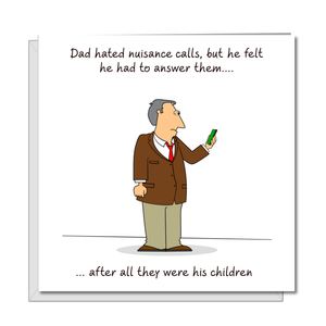 Funny Father's Day Card / Dad Birthday Card - best Dad kids son daughter - humorous humour amusing