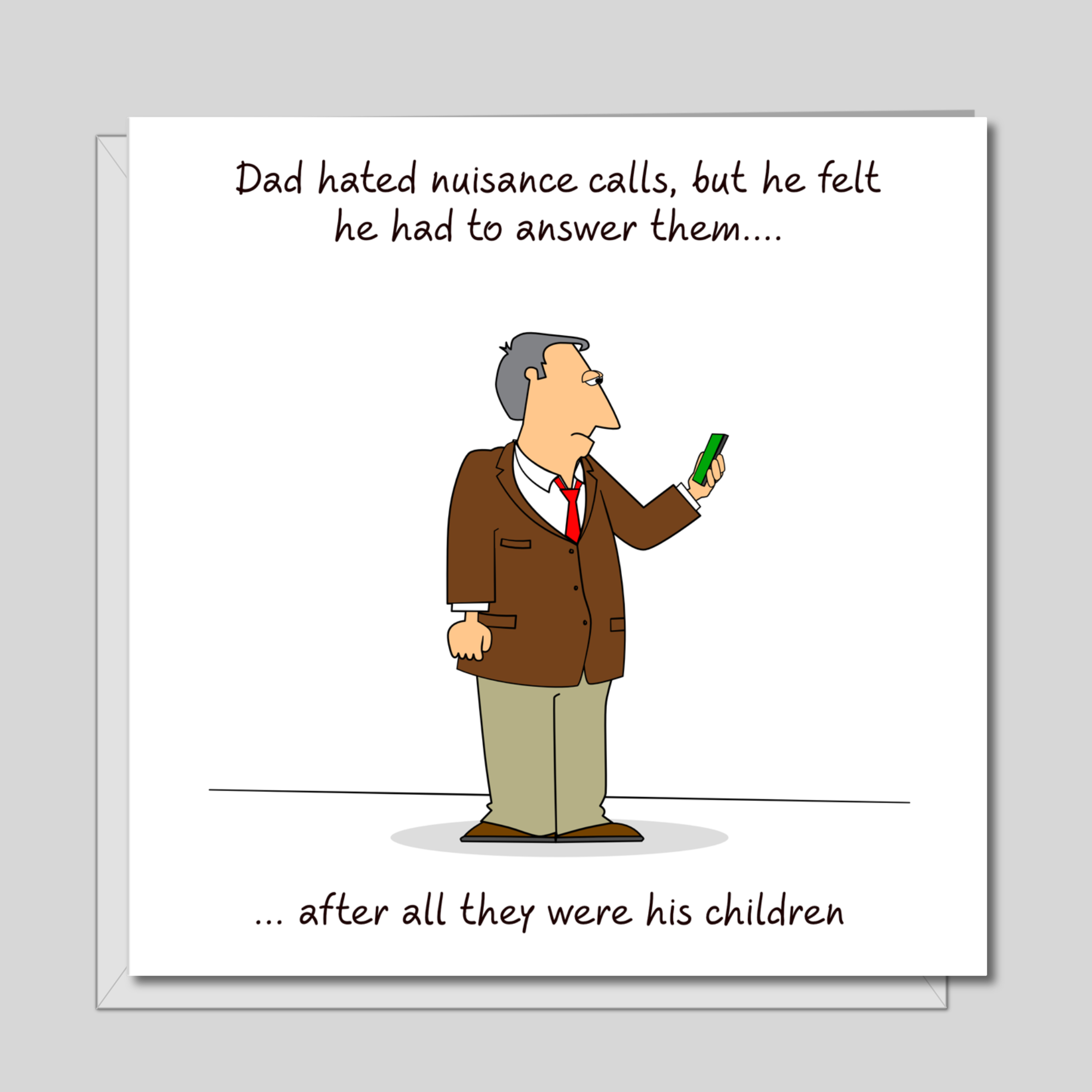 Funny Father's Day Card / Dad Birthday Card - best Dad kids son daughter - humorous humour amusing