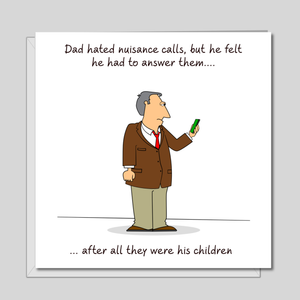 Funny Father's Day Card / Dad Birthday Card - best Dad kids son daughter - humorous humour amusing