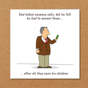 Funny Father's Day Card / Dad Birthday Card - best Dad kids son daughter - humorous humour amusing