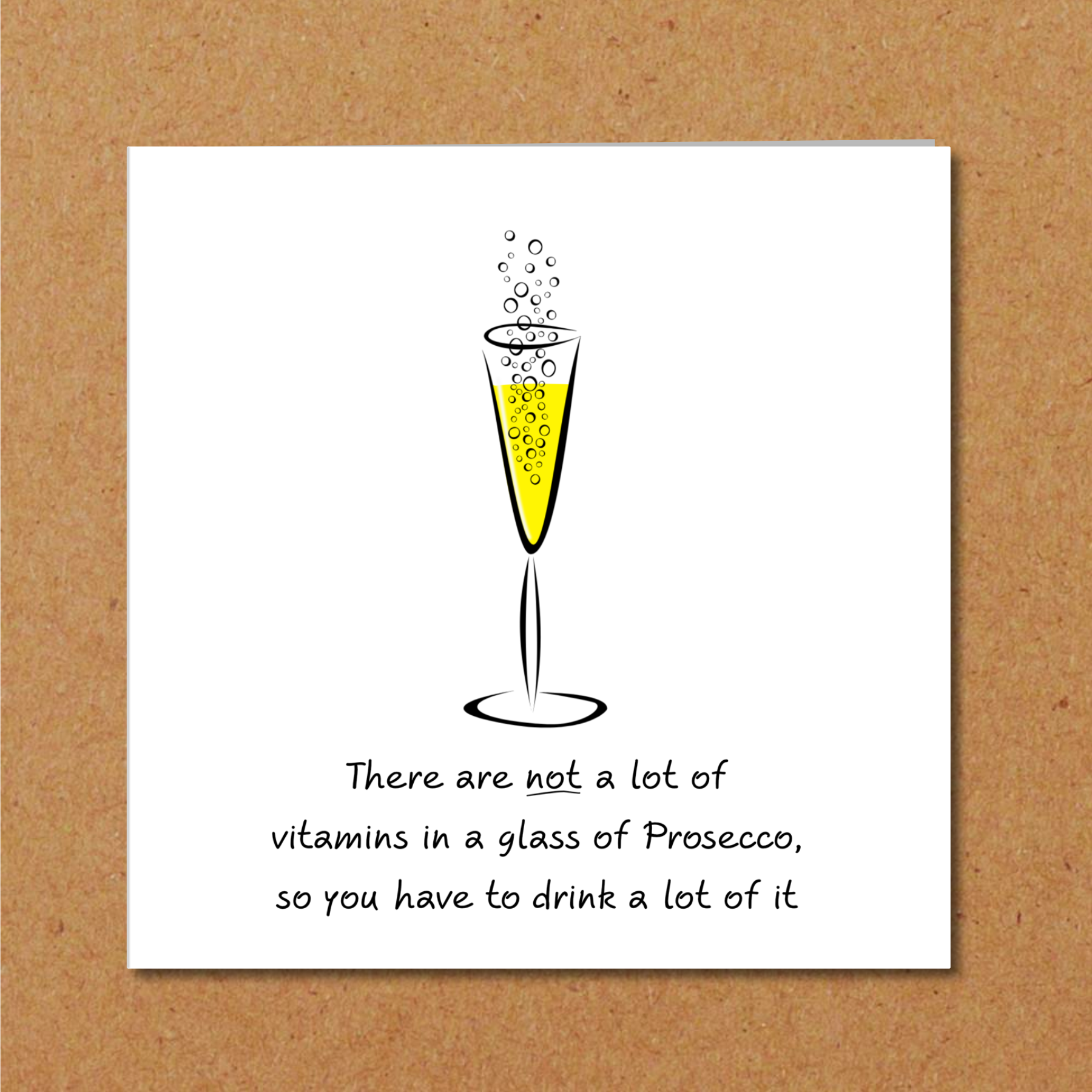 prosecco birthday card