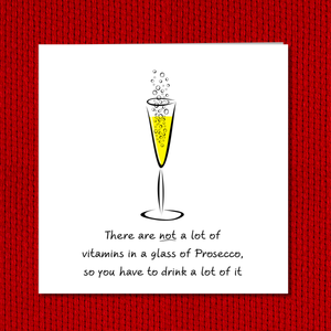 Funny prosecco greeting card