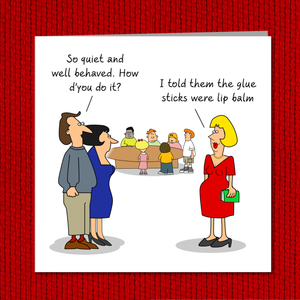 Funny Birthday Card, Mothers Day Card, Teacher Thank You - humorous amusing rude - children School party