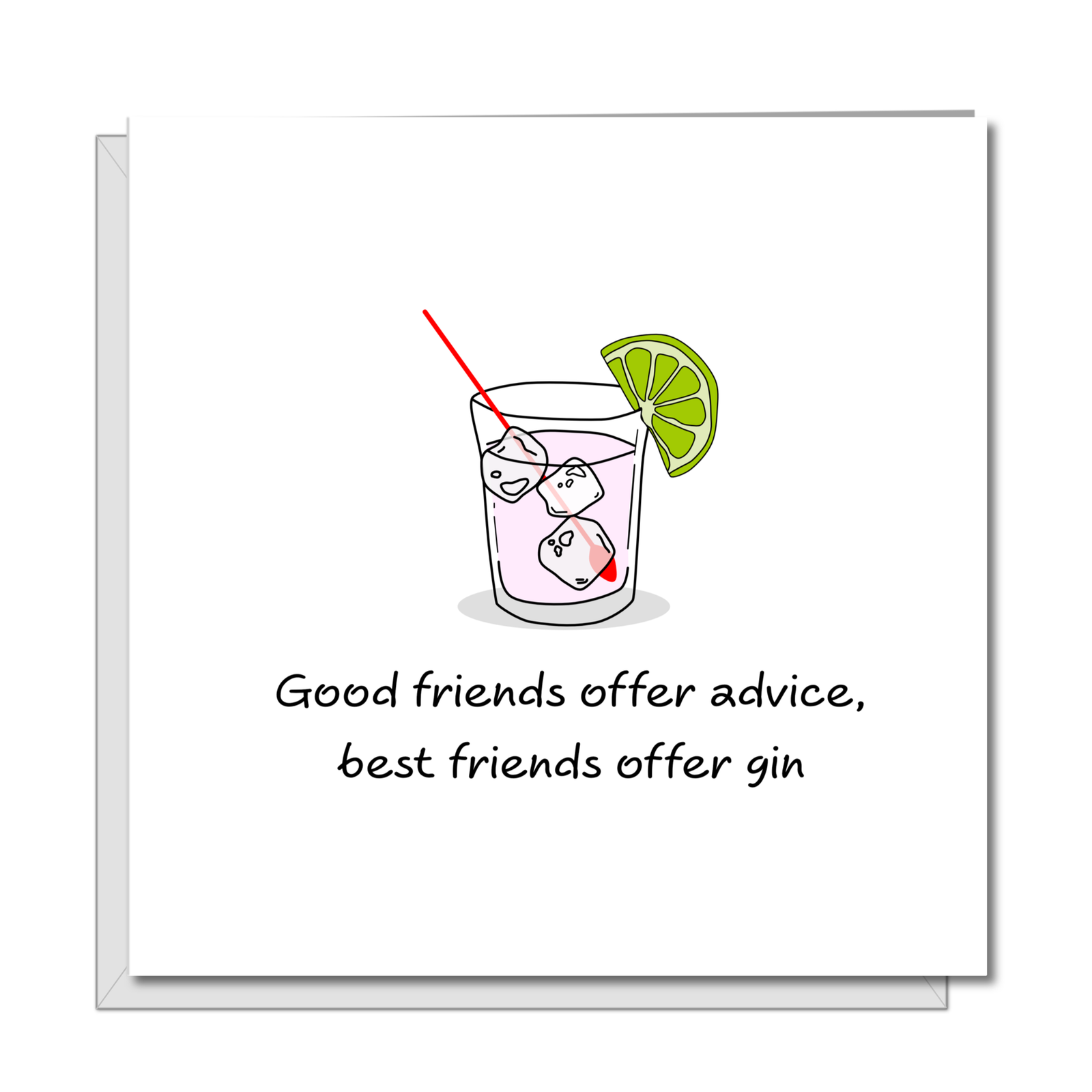 Funny Birthday Card - Gin and Tonic - Best friends, girl friend, bestie, BFF - spirits vodka party fun
